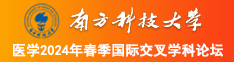 肏屄屄网站南方科技大学医学2024年春季国际交叉学科论坛